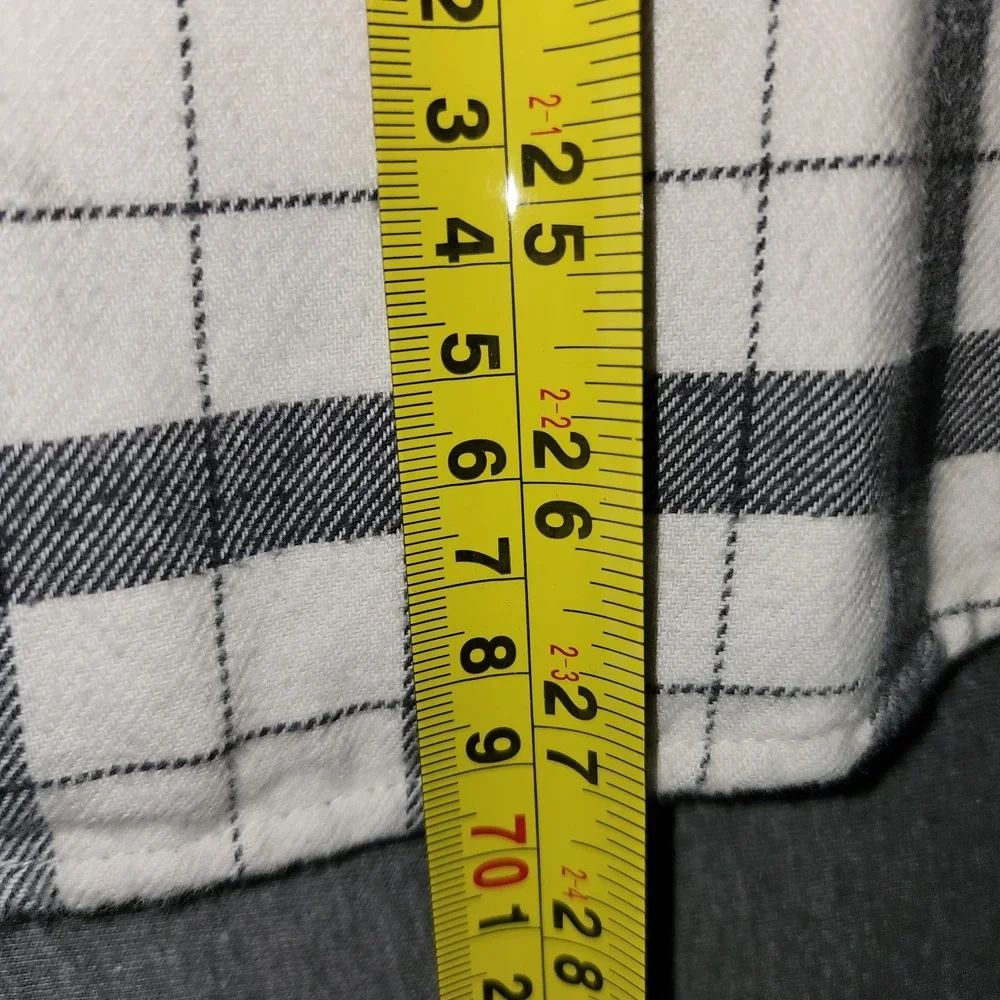 North Face Men's S/P Plaid Black/White Long Sleeve Cotton Flannel Button Down...